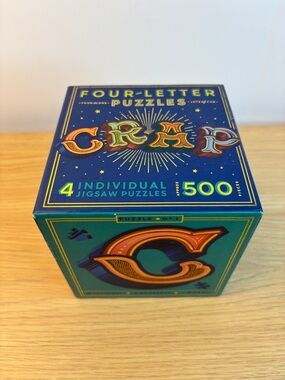 Knock Knock “Crap" Four-Letter Jigsaw Puzzle. Bag Sealed